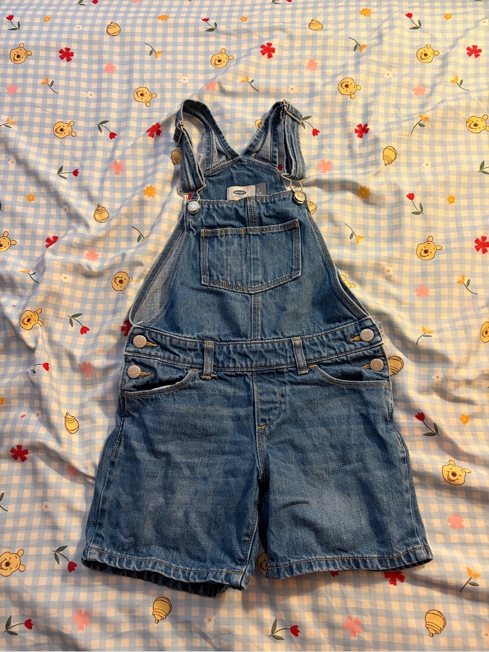 Old Navy Blue Denim Short Overalls for Kids